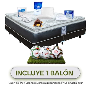 Paquete Colchón King Size Smith + Box + Almohadas Peach Feel + Protector King + Sabanas King + Osito Sp Spring Air Smith