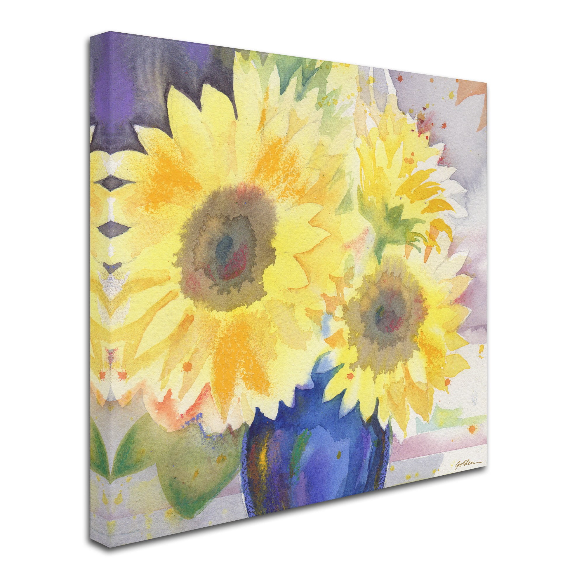 Trademark Fine Art "Sunflower Blossom Bouquet" Canvas Art by Sheila Golden