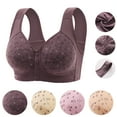 thumbnail image 2 of Utoimkio Front Closure Bras for Older Women Comfort Breathable Full Coverage Wireless Bras for Women No Underwire Everyday Bras, 2 of 6