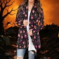 thumbnail image 2 of Womens Halloween Cardigan Casual Lightweight Long Sleeve Open Front Cardigans with Funny Print Fall Winter Holiday Party Outerwear, 2 of 7