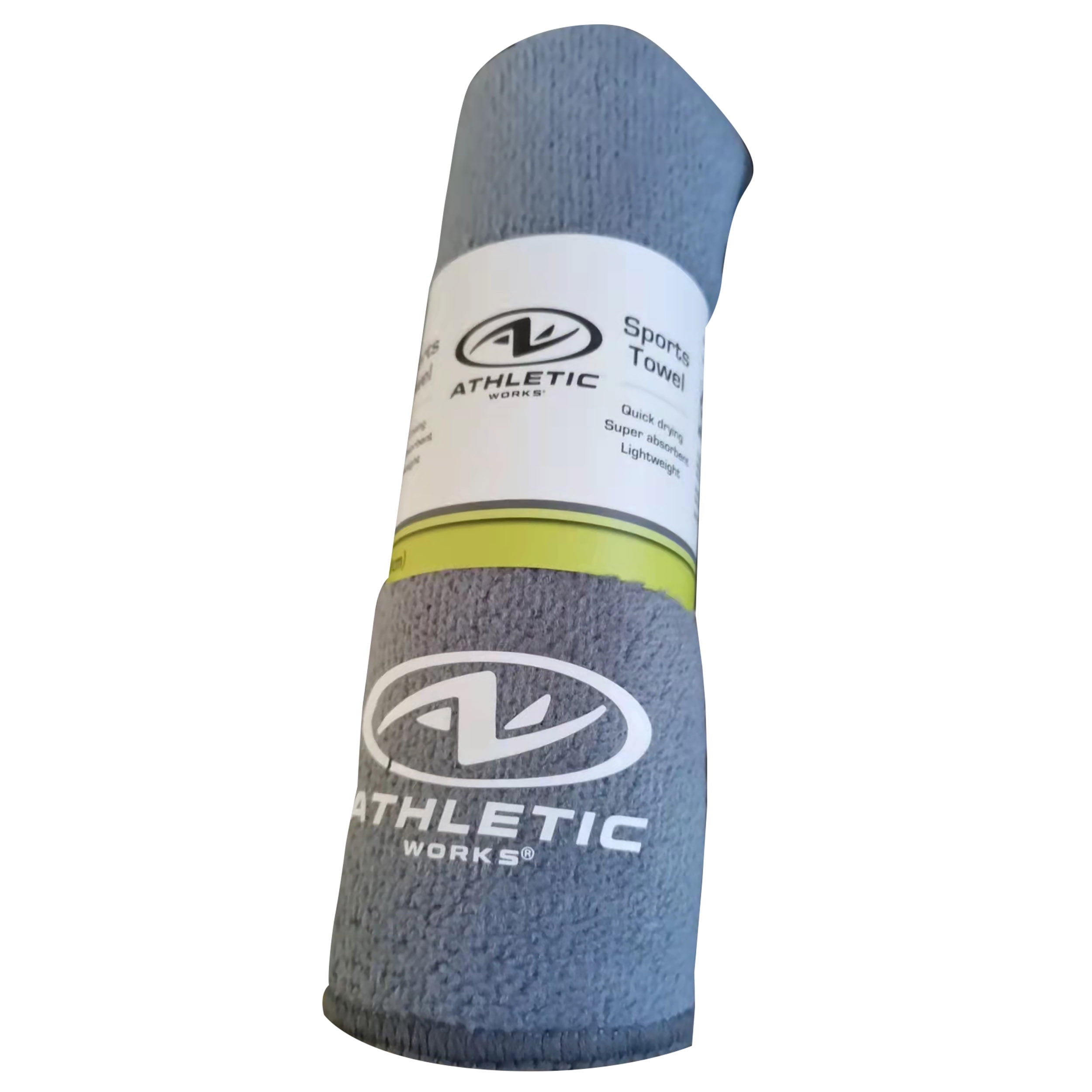 Athletic Works Yoga Soft Microfiber Towel, Charcoal Gray, Size 31.5" x 16"