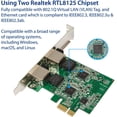 thumbnail image 3 of Carte Contrôleur Réseau Double 2,5 Gigabit Ethernet PCI Express PCI-E 10/100/1000/25000 Mbit/S RJ45 LAN Adaptateur Profil Bas, 3 of 5