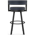 thumbnail image 4 of Amisco Browser 26 in. Swivel Counter Stool - Navy Blue Faux Leather / Black Metal, 4 of 9