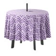 thumbnail image 1 of Vargottam Indoor/OutdoorRoundTablecloth 58 InchTablecloth With Umbrella Hole & Zip, Waterproof TableCloth, TableCovers For Backyard Table -Lavender, 1 of 1