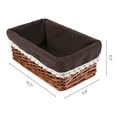 thumbnail image 3 of Unique Bargains 1 Pack Wicker Basket with Cloth Coffee 10.2*5.9*4.3in, 3 of 6
