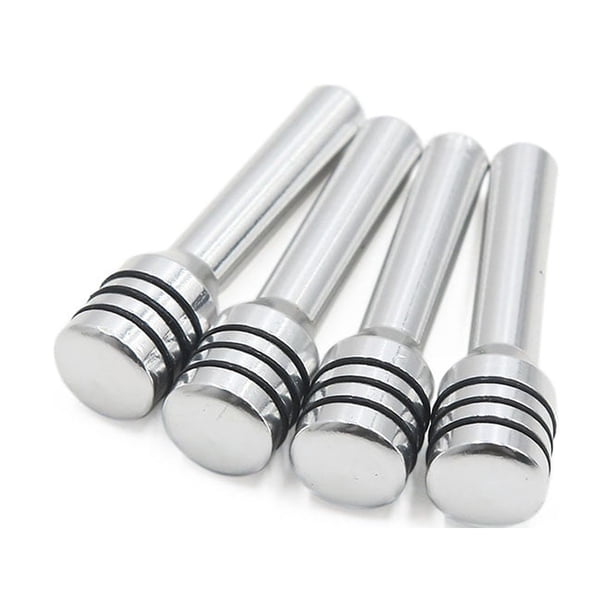 4uds 49mmx12mm Pomo Bloqueo Puerta Vehículo Coche Perilla de Aleación Aluminio Tono de Plata 4,5mmx7mm