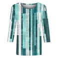thumbnail image 6 of HomeGardon 3/4 Length Sleeve Womens Tops Summer Tops for Women Women Fashionable and Comfortable Fashion CasualT-shirt Loose and Elastic Non Positioning Printing,S-XXL, 6 of 6