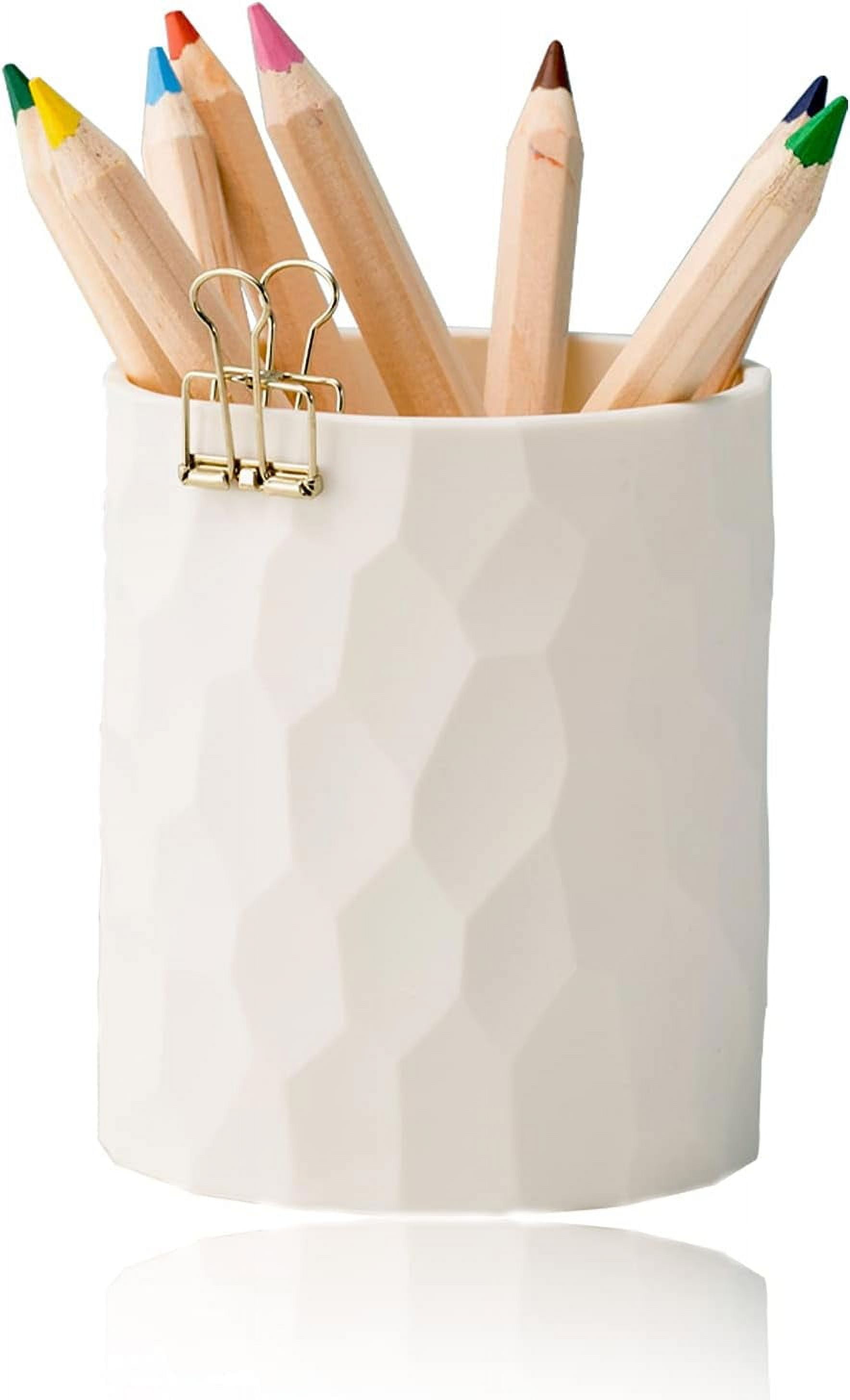 Silicone Pen Holder, Nordic Modern Minimalist Makeup Organizer for Desk, Waterproof Office Supplies, Multifunctional Desktop Pencil Pot for Home(Beige)