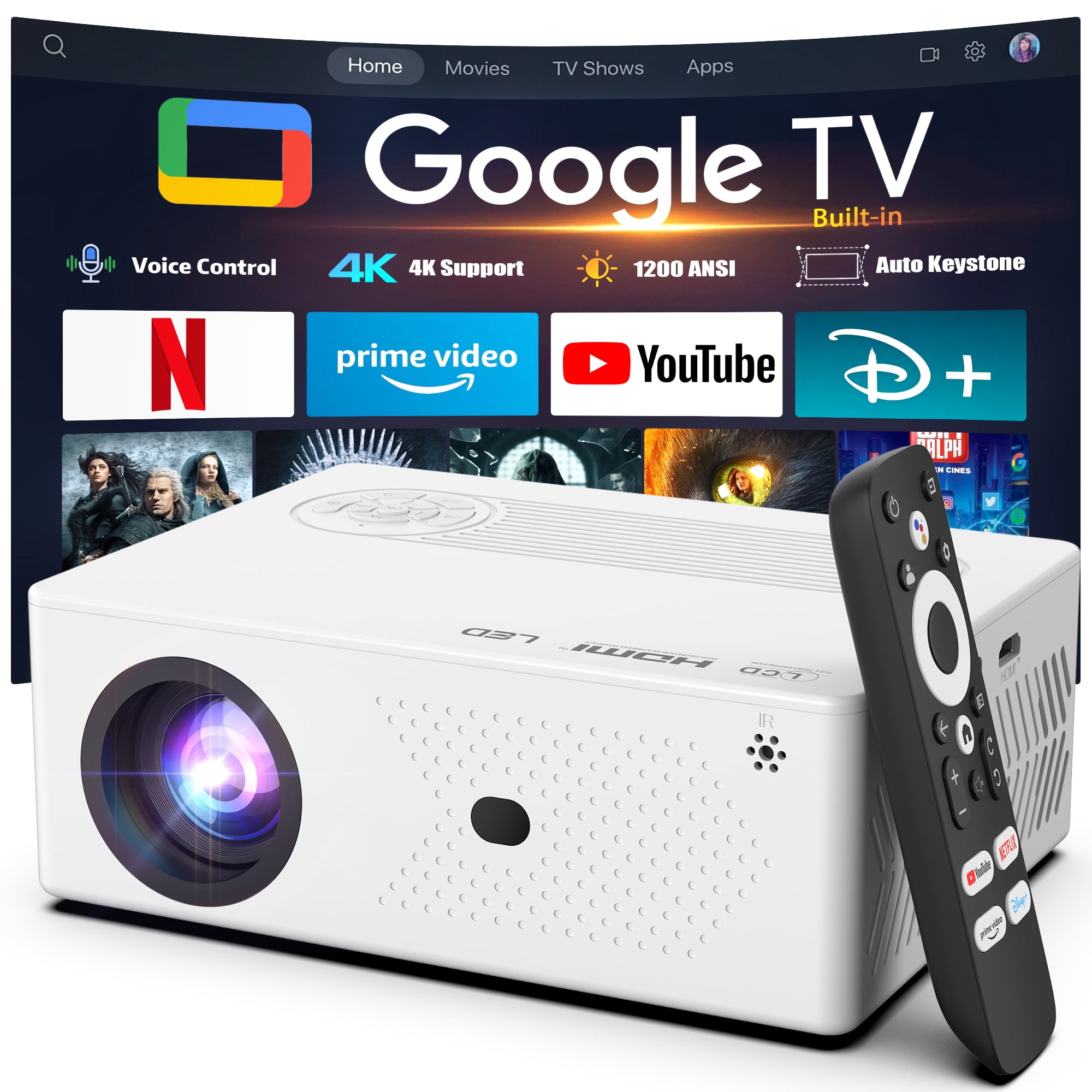 XGIMI MoGo 4 Portable Projector, Google TV with Licensed Netflix