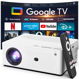 PUTRIMS Google TV Projector, 1080P Full HD, 1000 ANSI, WiFi 6