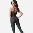 thumbnail image 7 of Active Women's Strappy Back Fitted Tank Top with Scoop Neck - Large, Gray, 7 of 7