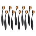 thumbnail image 1 of Pinceles de mezcla Uxcell para manualidades, 5# Pinceles de mezcla de tinta de plástico, Negro (Cabello Marrón), Paquete de 10, 1 of 7