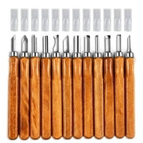 14 Piece SK5 Carbon Steel Wood Carving Tool Set with Whetstone and Protective Case