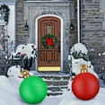 thumbnail image 3 of 2 Pieces 32 Inch Giant PVC Inflatable Christmas Decorated Ball Ornaments Outdoor Large Xmas Blow Ball Decorations for Outside Holiday Yard Lawn Porch Decor (Red, White, Joy Peace), 3 of 12