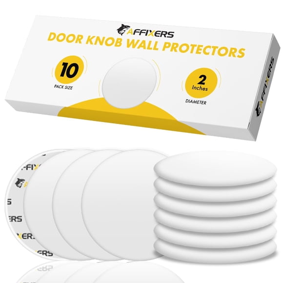 Topes de puerta AFFIXERS protectores de pared de silicona 5 cm, paquete de 10
