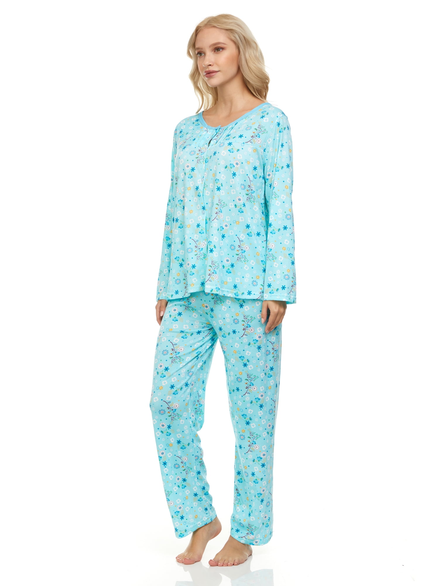 Lati Fashion Women Pajamas Set Pants and Top Long Sleeve, 2Piece