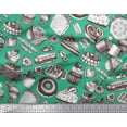 thumbnail image 2 of Soimoi Rayon Fabric Cupcake,Donut & Cookies Food Printed Fabric 1 Yard 56 Inch Wide, 2 of 3