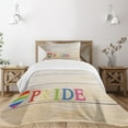 thumbnail image 3 of Ambesonne Pride Quilted Bedspread Set 2 Pcs, Heart Sign Colorful Love, Twin Size, Multicolor, 3 of 6