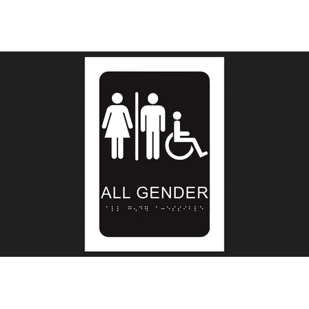 UPC 029069201623 product image for HY-KO English Unisex Restroom Braille Sign Plastic 9 in. H x 6 in. W | upcitemdb.com