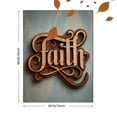 thumbnail image 3 of Qisvanset Faith Wooden Wall Canvas Wall Art 15.75x11.81 Inches, 3 of 8
