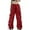 A-Watermelon Red338, variant on Bibifish Women's Cargo Wide Leg Pants Multi Pocket Design Lightweight Loose Fit Street Style Wear Pants With Drawstring Details