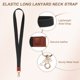 thumbnail image 3 of Uxcell 3 Pcs Correa elástica para llaves, lindo llavero, correa de cuello para hombres y mujeres, larga correa de llavero trenzada negra, 3 of 6