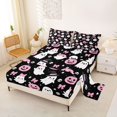 thumbnail image 2 of Manfei Halloween Ghost Print Bed Sheets,Funny Cartoon Turkey Full Size Sheets,4 Pieces,1 Flat Sheet,1 Fitted Sheet and 2 Pillowcases, 2 of 6