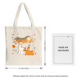 thumbnail image 3 of Stylish Canvas Tote Bag with Vibrant Orange and Pink Splash Design - Perfect for Shopping Travel and Parties, 3 of 4