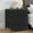 Black, variant on JIOABL Fabric Dresser with 2 Drawers, Nightstands with Adjustable Feet, End Table for Bedroom, Living Room, Black