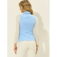 thumbnail image 4 of DARING DIVA Women's Travel Vest with Pockets Sleeveless Cargo Utility Vest M Light Blue, 4 of 6