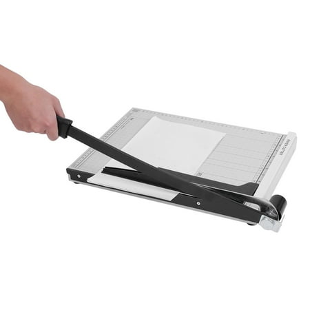 Paper Cutters Trimmer 15 Inch Non-skid Rubber Feet Paper Adjustable Backstop Alignment Grid And Dual Scale Desktop Sheet Guillotine Blade for Cutting Paper Size under B4 Paper(9.84 inch x 13.9 inch)