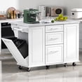 thumbnail image 2 of Noble House 59.3" Kitchen Island with Drop Leaf,Black, 2 of 12