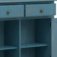 thumbnail image 4 of Simpli Home Connaught 40 inch Wide Solid Wood Traditional Entryway Storage Cabinet in Distressed Coastal Blue, 4 of 13