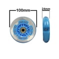 thumbnail image 4 of Kick Push Roues LED pour Trottinette avec Roulements Abec9 pour Trottinettes Razor (Lot de 2), Bleu, 100mm, 4 of 5