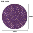 thumbnail image 6 of Purple Sun Star Swirl Pattern Round Tablecloth 60"x60",Wrinkle Wipeable Table Cloth for Kitchen Dining Room Picnic Patio Party, 6 of 6