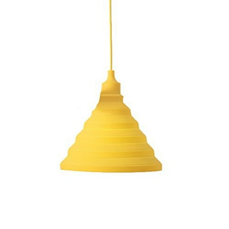 

E27 220V Modern Simple Colorful Silicone Pendant Lights Fashion DIY Design Color Children Bedroom Restaurant Pendant Lamp (Yellow