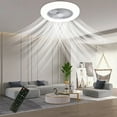 thumbnail image 2 of B Ceiling Fan With Light Remote Control Dimmable Led 3 Wind Levels Invisible 17.72 Inch For Bedroom Living Room Kitchen Office Patio, 2 of 8