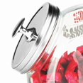 thumbnail image 3 of Large 91 oz. Round Glass Candy Storage Jar with Stainless Steel Top, Clear, 3 of 5