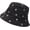 Black, variant on Denim Daisy Bucket Hat Floral Pattern Hat Summer Fisherman Cap Outdoor Casual Sun Hat Packable Beach Bucket Hat Black