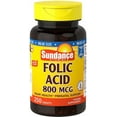 thumbnail image 4 of Sundance Folic Acid B-9 Prenatal Support Gluten-Free 800mcg, 250ct, 6-Pack, 4 of 5