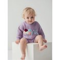 thumbnail image 6 of Rovasas Baby Sweater Romper Long Sleeve Embroidery Bodysuit Birthday Outfit, 6 of 9