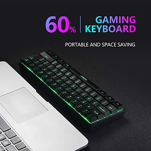 RedThunder 60% Wired Gaming Keyboard, RGB Backlit Ultra-Compact Mini Keyboard, Quiet Water-Resistant Mechanical Feeling PC, MAC, PS4, Xbox ONE Gamer - Walmart.com