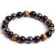 thumbnail image 1 of Pulsera de hematita, obsidiana negra y triple ojo de tigre, 1 of 2
