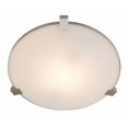 thumbnail image 2 of Access Lighting 50069-BS-WHT Luna 3 Light Flush - Mount - Brushed Steel, 2 of 3