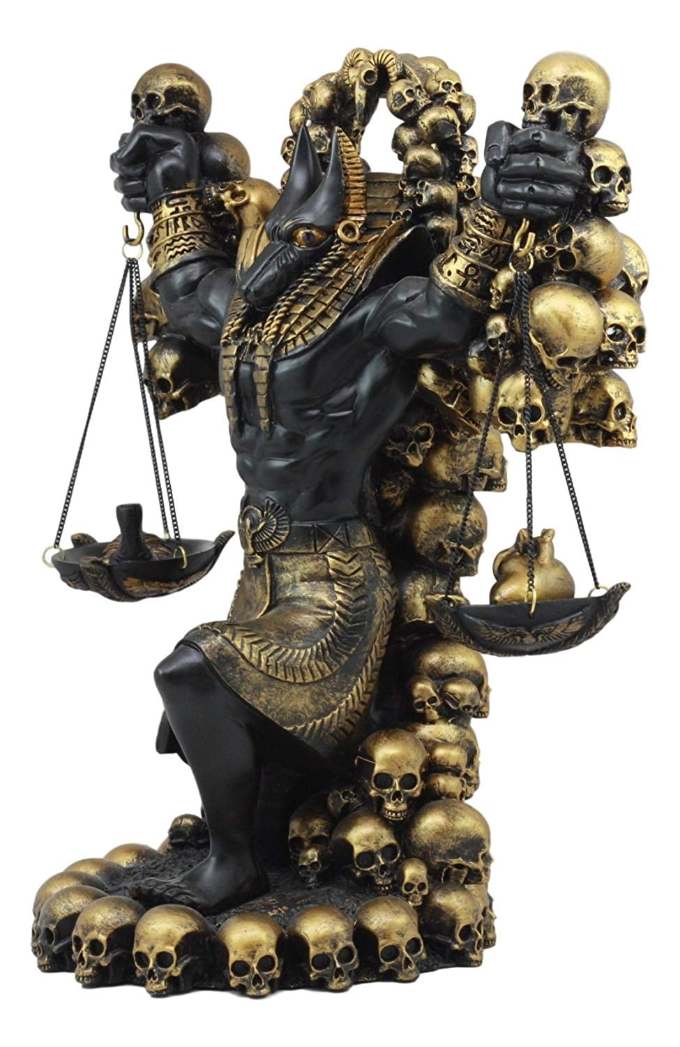 Free Shipping Large Ancient Egyptian God Anubis Scales Of Justice Statue 11.75Tall