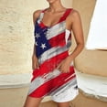 thumbnail image 3 of American Flag Overalls Women, 4th of July Romper Cover Up Short Casual Outfits, 3 of 7