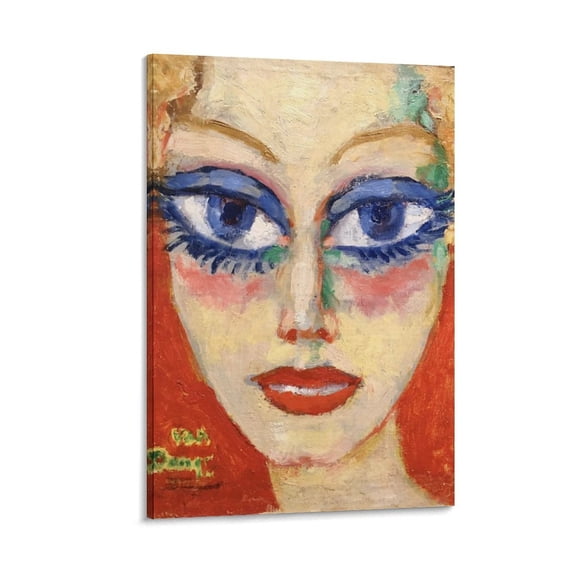 Woman with Blue Eyes Kees Van Dongen Painter Poster Gifts Canvas Painting Poster Wall Art Decorative Picture Prints Modern Decor 12x18inch(30x45cm)