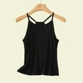 thumbnail image 2 of Gkeoshab Blouses for Women Cotton Modal Sleeveless Cami Soft Solid Color Loose Fit Tank Top for Home Wear Black XL, 2 of 4