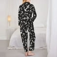 thumbnail image 5 of Kll Anchor Print Women'S Long Sleeve Pajamas With Pants Sleepwear Loungewear 2 Set-X-Large, 5 of 9