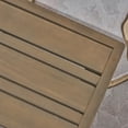 thumbnail image 5 of Frankie Outdoor 9 Piece Acacia Wood U-Shaped Sectional Sofa Set with Coffee Table and Cushions, Gray, White, 5 of 18
